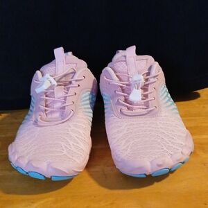 Womans Pink and Blue Athletic Barefoot Shoes